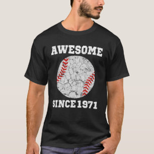 50Th Birthday Baseball Lover Gift 50 Years Old Vin T-Shirt