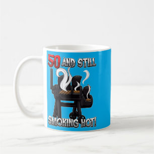 50th Birthday Bbq Quote _smoking Hot_ Grill Party Coffee Mug
