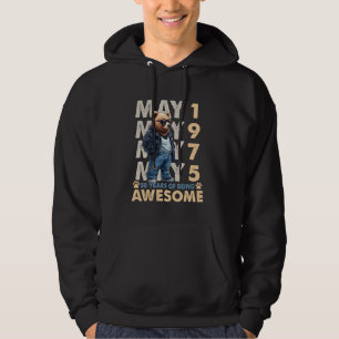 50th Birthday Bear Legends May 1975 50 Years Old F Hoodie