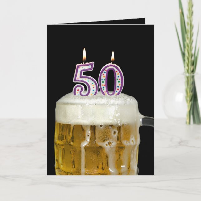 50th Birthday Beer Card (Front)