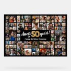 50th Birthday Black Gold 100 Photo Collage