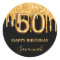 50th birthday black gold glitter balloon party