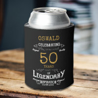 50th Birthday Black Gold Legendary Funny