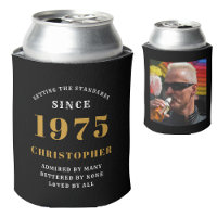 50th Birthday Black Gold With Photo