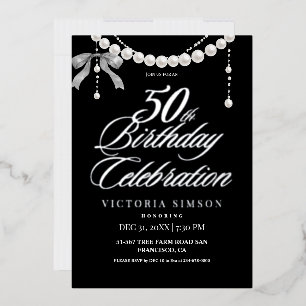50th Birthday Black & White