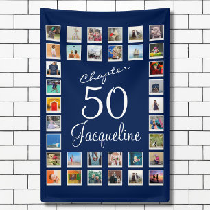 50th Birthday Blue Banner
