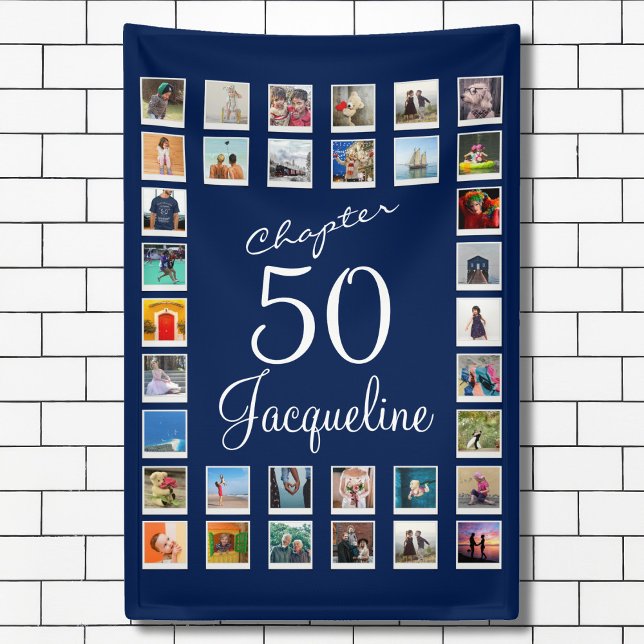 50th Birthday Blue Banner (Creator Uploaded)