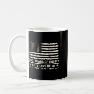 50th Birthday Born 1976 Aamerican Flag 250 Years Coffee Mug