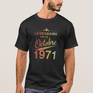 50Th Birthday Born In October 1971 Vintage 50Th Ag T-Shirt