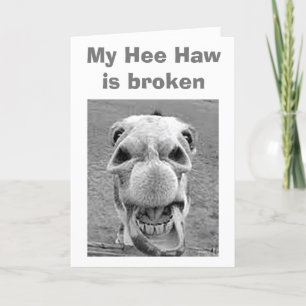 50th BIRTHDAY=BROKEN HEE HAW FOR THIS DONKEY Card
