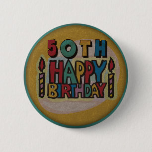 50th Birthday Button
