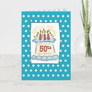 50th Birthday Cake Card