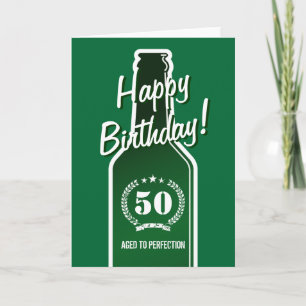50th Birthday card for men Aged to perfection