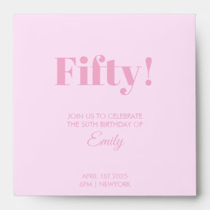 50th Birthday Celebration Card Envelope
