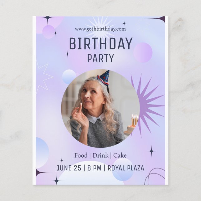 50th Birthday Celebration, Photo 50th Birthday  Flyer (Front)