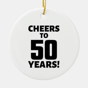 50th birthday ceramic ornament