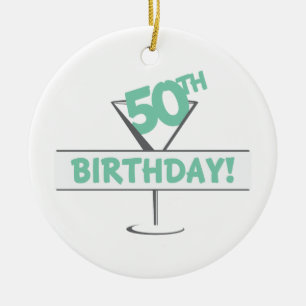 50Th Birthday! Ceramic Ornament
