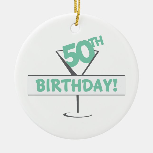 50Th Birthday! Ceramic Ornament (Front)