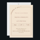 50th birthday champagne gold invitation<br><div class="desc">Celebrate a milestone in style with this elegant 50th birthday invitation in soft champagne tones. Designed for a sophisticated and memorable celebration, this invitation features a clean, modern layout with a delicate script detail and subtle heart accent for a feminine and timeless touch. Perfect for women celebrating their 50th birthday,...</div>