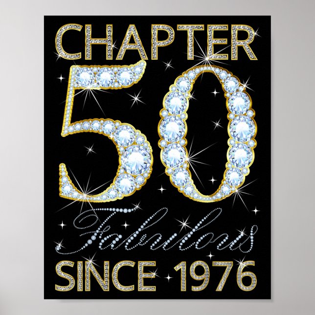 50th Birthday Chapter 50 Fabulous Since 1976  Poster (Front)