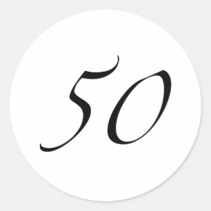 50th Birthday Classic Round Sticker