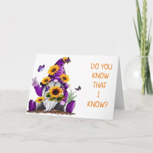 ***50th BIRTHDAY*** COMICAL GNOME Card