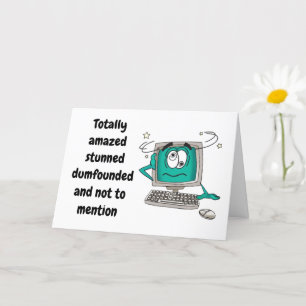 "50th" BIRTHDAY-CONFUSED COMPUTER Card