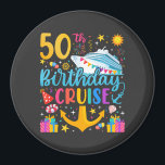 50th Birthday Cruise B-Day Party Circle Magnet<br><div class="desc">50th Birthday Cruise B-Day Party Funny design Gift Classic Circle Magnet Classic Collection.</div>