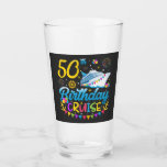 50th Birthday Cruise B-Day Party Drinking Glass<br><div class="desc">50th Birthday Cruise B-Day Party Funny design Gift Drinking Glass Cup Classic Collection.</div>