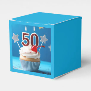 50th Birthday Cupcake Favour Box