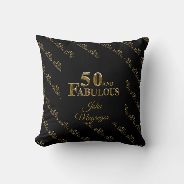 50th Birthday  Cushion (Front)