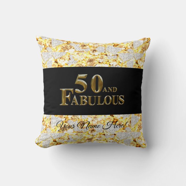 50th Birthday  Cushion (Front)
