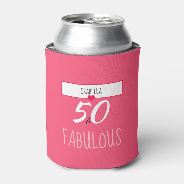 50th Birthday Custom Can Coolers (Can Front)