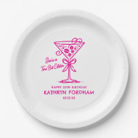 50th Birthday Custom Paper Plate Espresso Martini