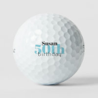 50th Birthday Custom Turquoise Titleist Pro V1