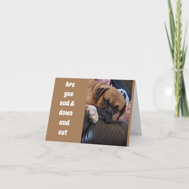 **50TH** BIRTHDAY DOWN AND OUT???? CARD (Front)