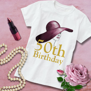 50th Birthday Elegant Woman Guest of Honour T-Shirt
