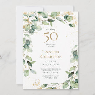 50th Birthday Eucalyptus Card Request