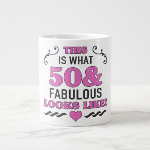 50th Birthday Fabulous Large Coffee Mug