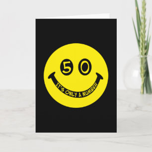50th birthday Face, It's only a number! Card