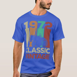 50th Birthday Farmer 1972 Retro Vintage T-Shirt