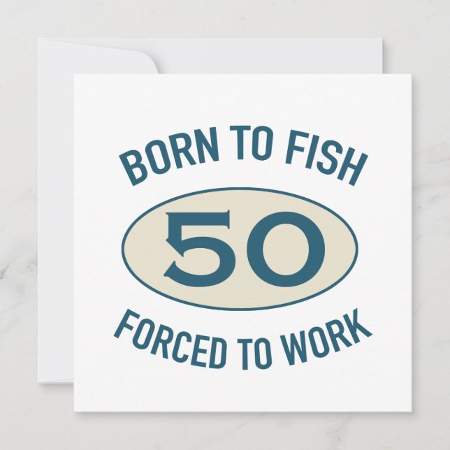50th Birthday Fishing Card (Front)