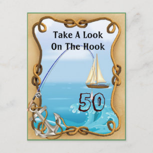 50th Birthday Fishing Invitations for MEN