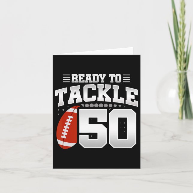 50th Birthday - Football Birthday Party - 50th Bir Card (Front)