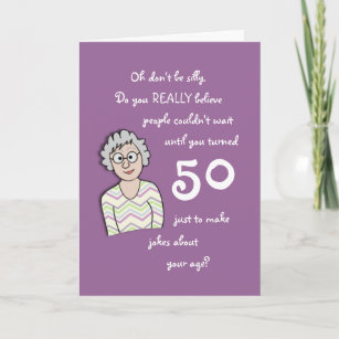 50th Birthday For Her-Funny Card