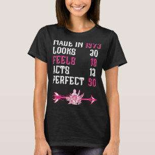 50th Birthday for Women Vintage 1973 Present for 5 T-Shirt