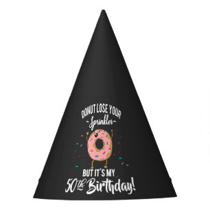 50th Birthday Funny Doughnut Fifty Years Old Party Party Hat