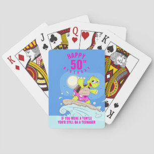 50th birthday funny playing cards