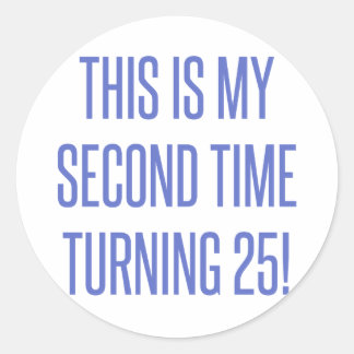 50th Birthday Gag Gift Classic Round Sticker