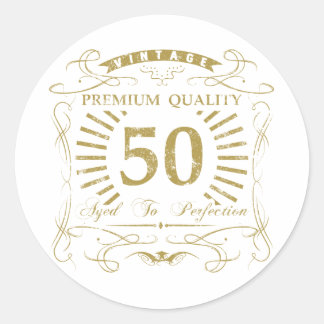 50th Birthday Gag Gift Classic Round Sticker